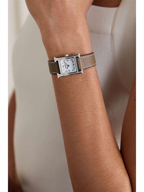 hermes paris mother of pearl watch|HERMÈS TIMEPIECES Heure H 25mm small 18.